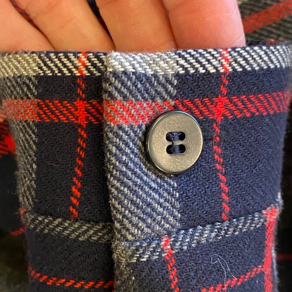 David Brooks Womens Vintage Wool Blue Red Gray Plaid Bomber Jacket / Size M - Picture 6 of 12